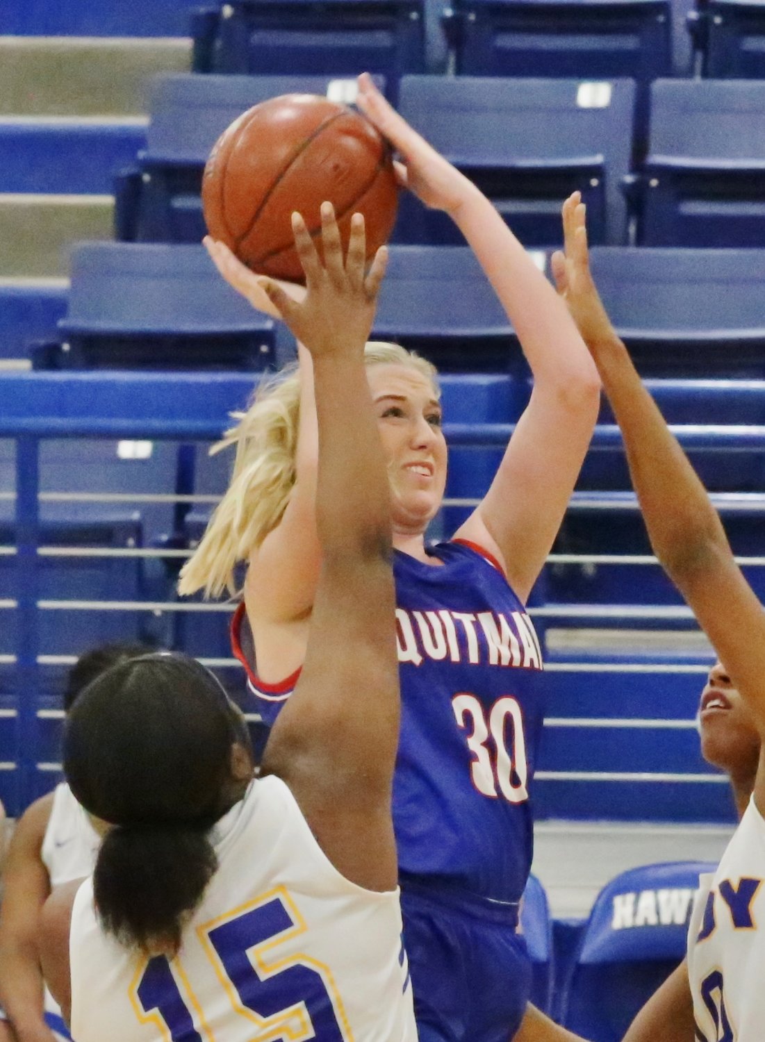 Lady Bulldog Maddy Whitehurst continued her excellent scoring season at the Hawkins Tournament.
